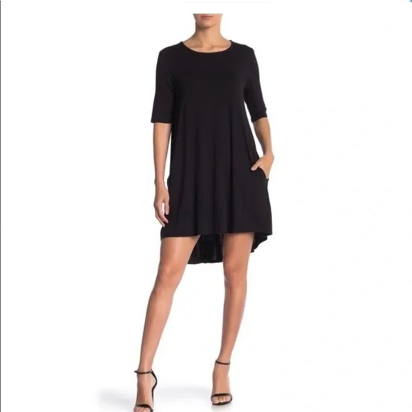PHILOSOPHY APPAREL ELBOW SLEEVE KNIT SWING DRESS - Picture 1 of 1